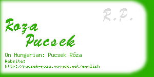 roza pucsek business card